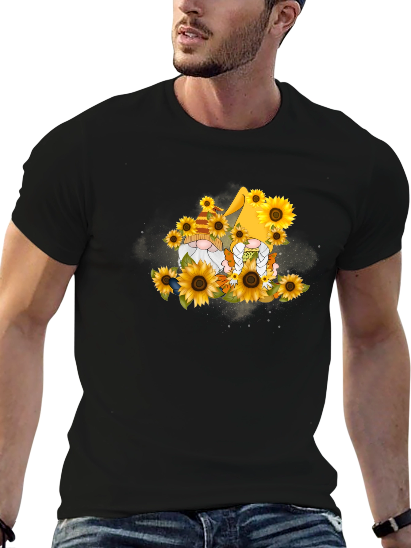 Sunflower Gnomes T-Shirt - Unique Graphic Tee