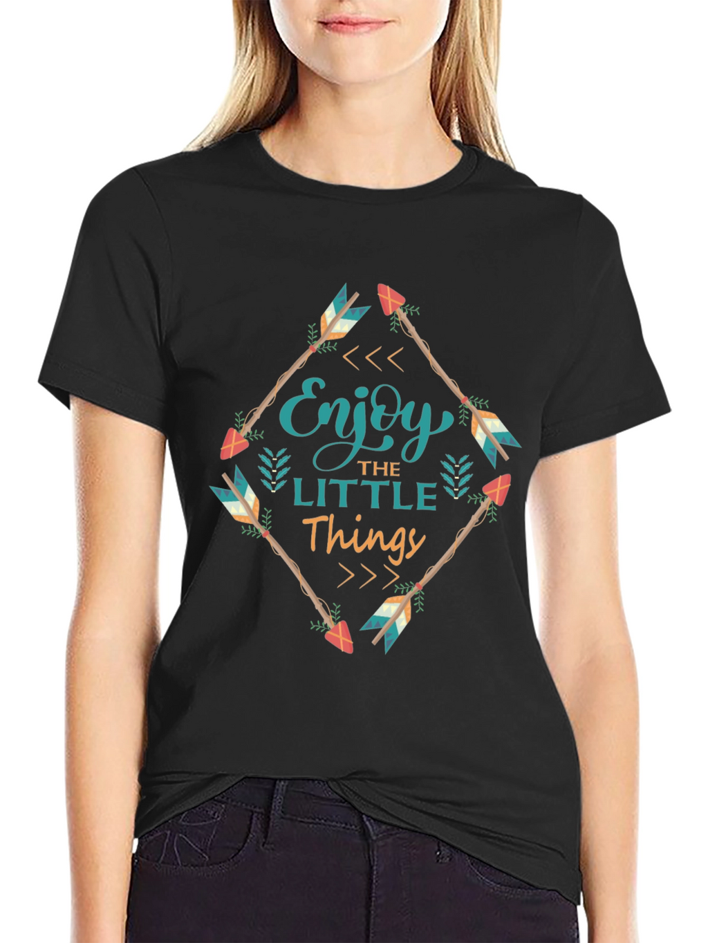 Enjoy the Little Things Graphic Tee - Black