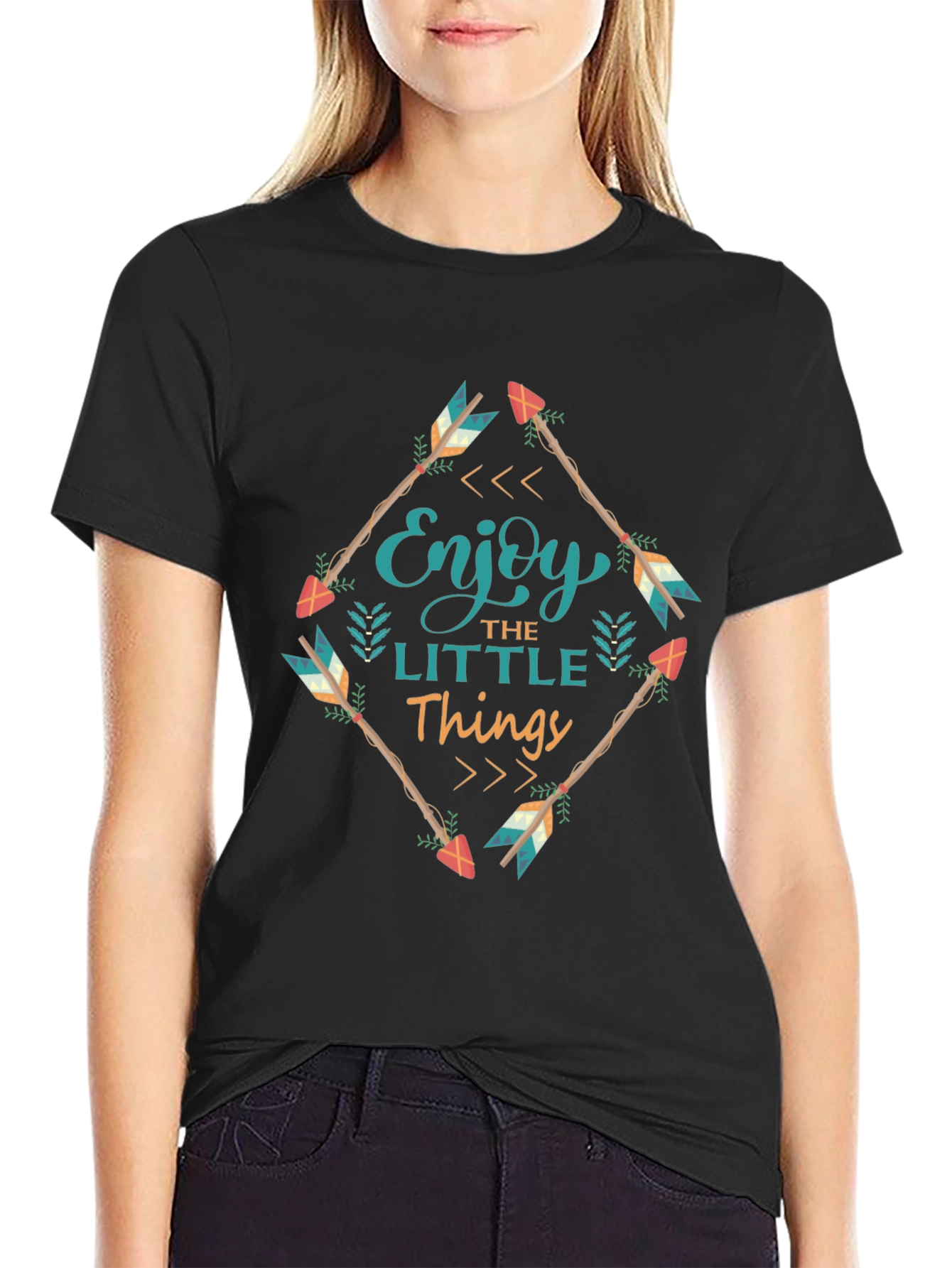 Enjoy the Little Things Graphic Tee - Black