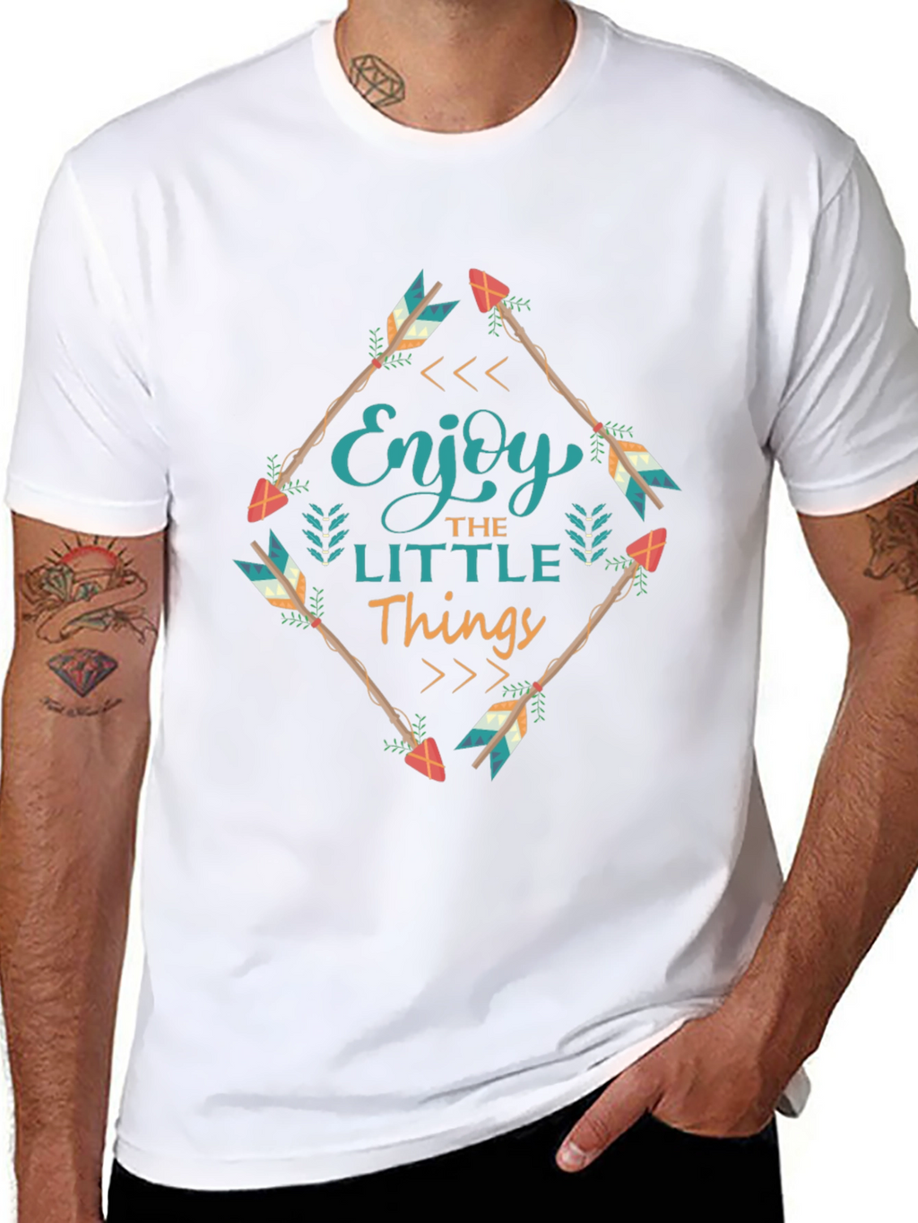 Enjoy the Little Things Graphic Tee - Black