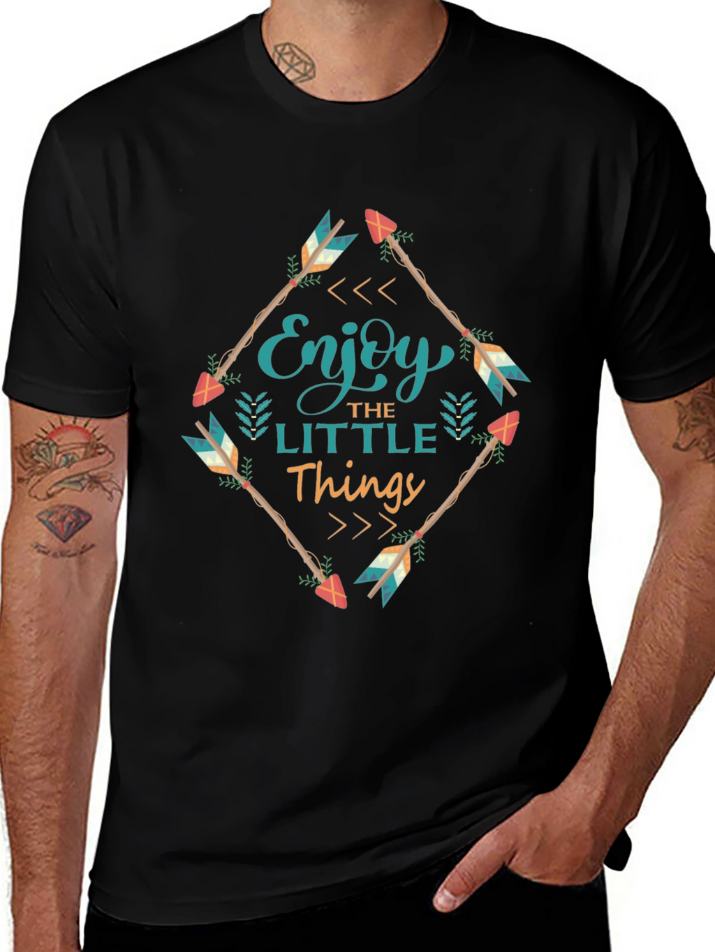 Enjoy the Little Things Graphic Tee - Black