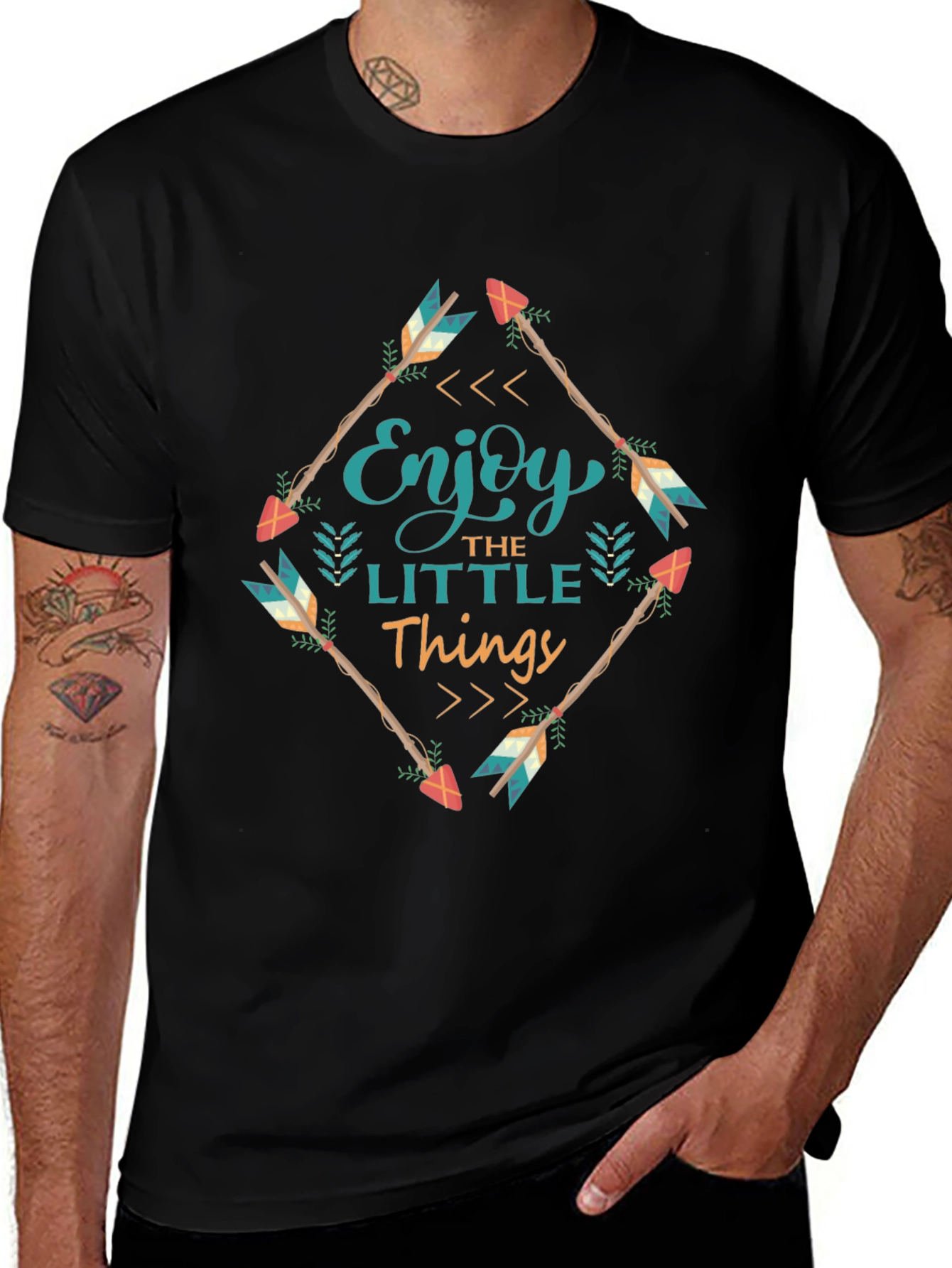Enjoy the Little Things Graphic Tee - Black