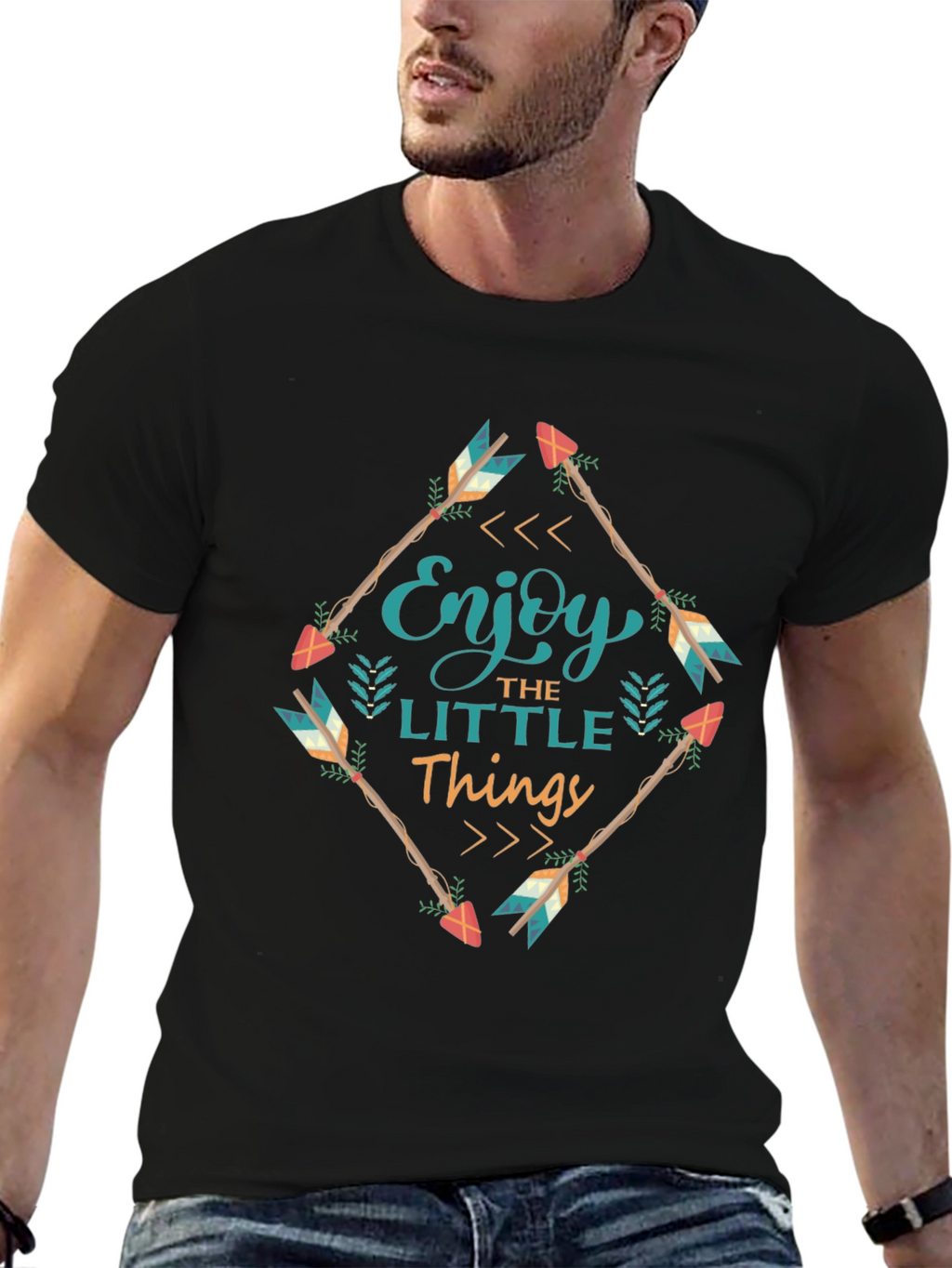 Enjoy the Little Things Graphic Tee - Black