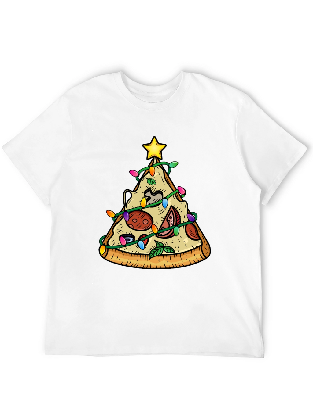Pizza Christmas Tree T-Shirt - Festive Holiday Tee