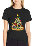 Pizza Christmas Tree T-Shirt - Festive Holiday Tee