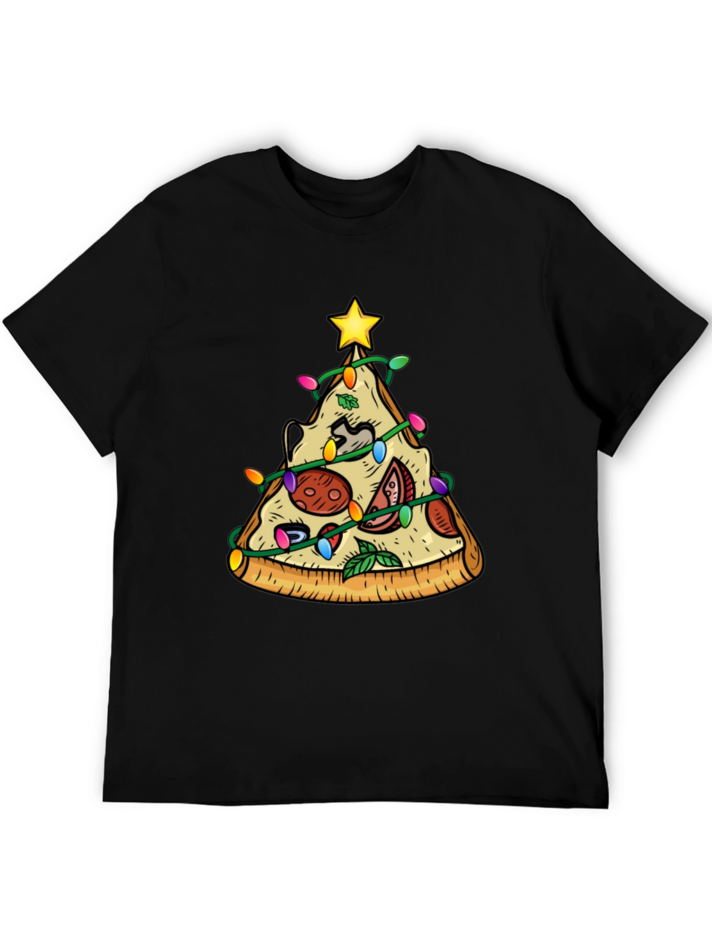 Pizza Christmas Tree T-Shirt - Festive Holiday Tee