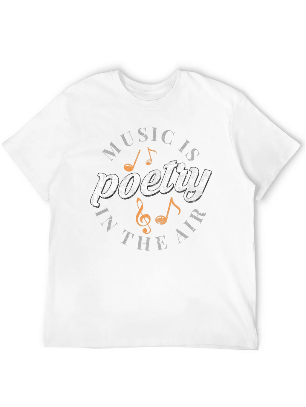 Music is Poetry T-Shirt - Black Graphic Tee