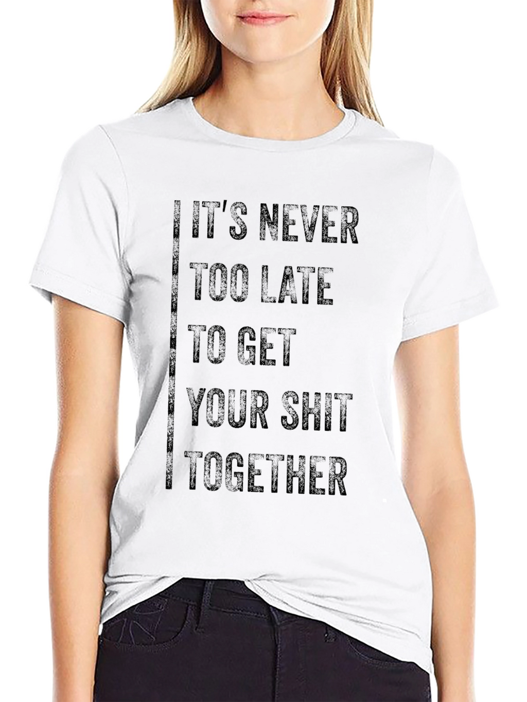 Humorous Get Your Sh*t Together Black Graphic Tee