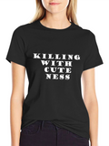 Killing With Cuteness Black Graphic Tee