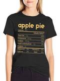 Apple Pie Nutrition Facts T-Shirt - Funny Foodie Tee