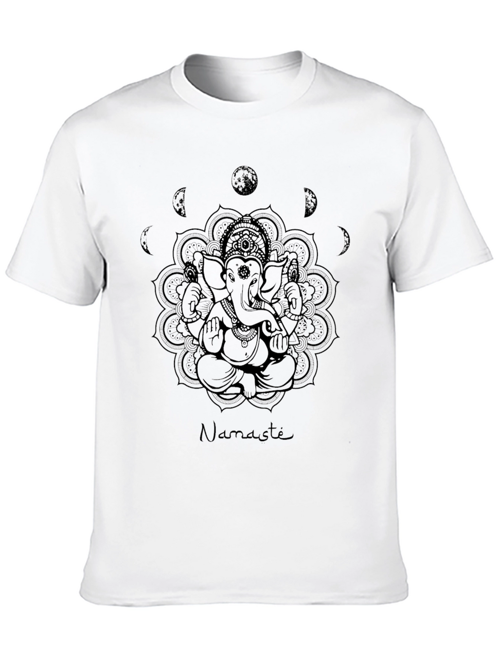 Ganesh Namaste Graphic T-Shirt - Black