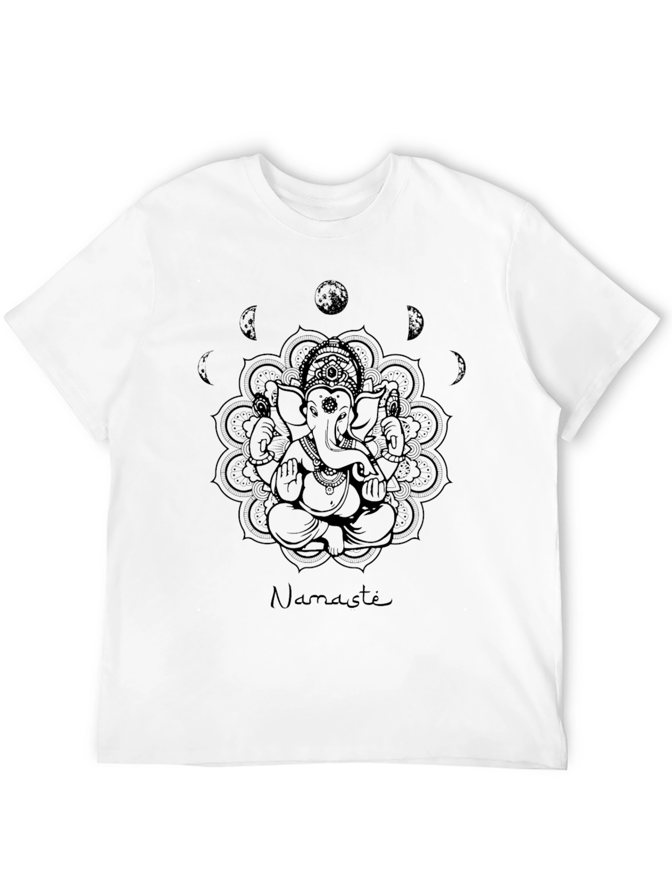 Ganesh Namaste Graphic T-Shirt - Black