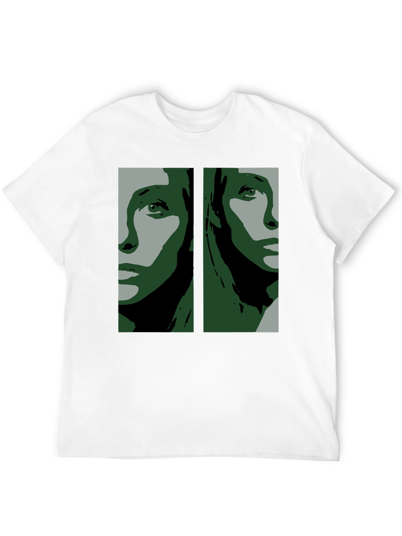 Abstract Face Graphic Black T-Shirt
