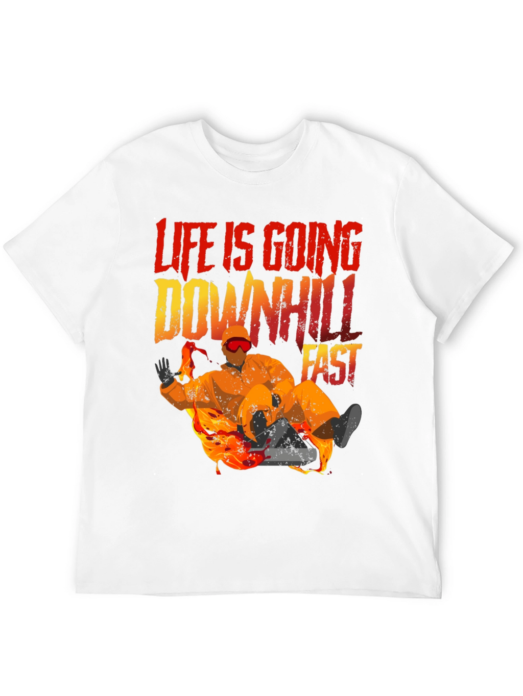 Life Is Going Downhill Fast Graphic Tee - Black