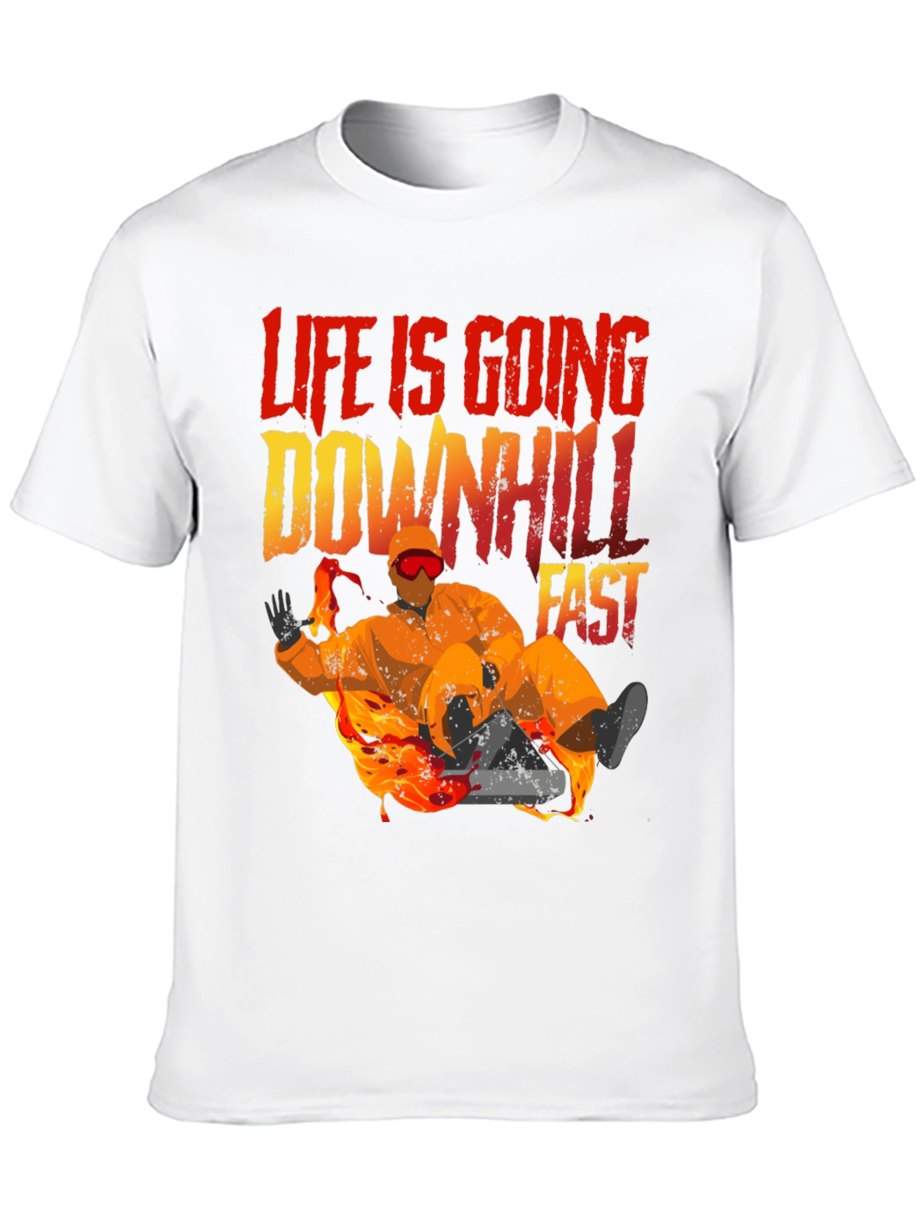 Life Is Going Downhill Fast Graphic Tee - Black