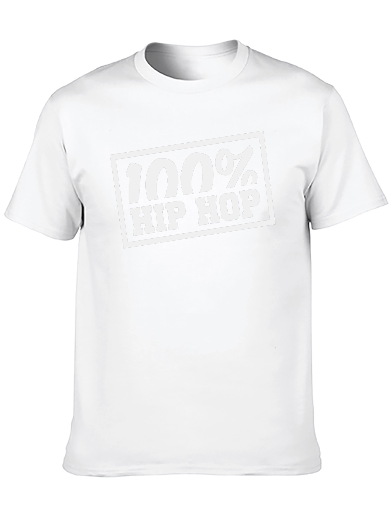 100% Hip Hop Graphic Tee - Classic Black T-Shirt