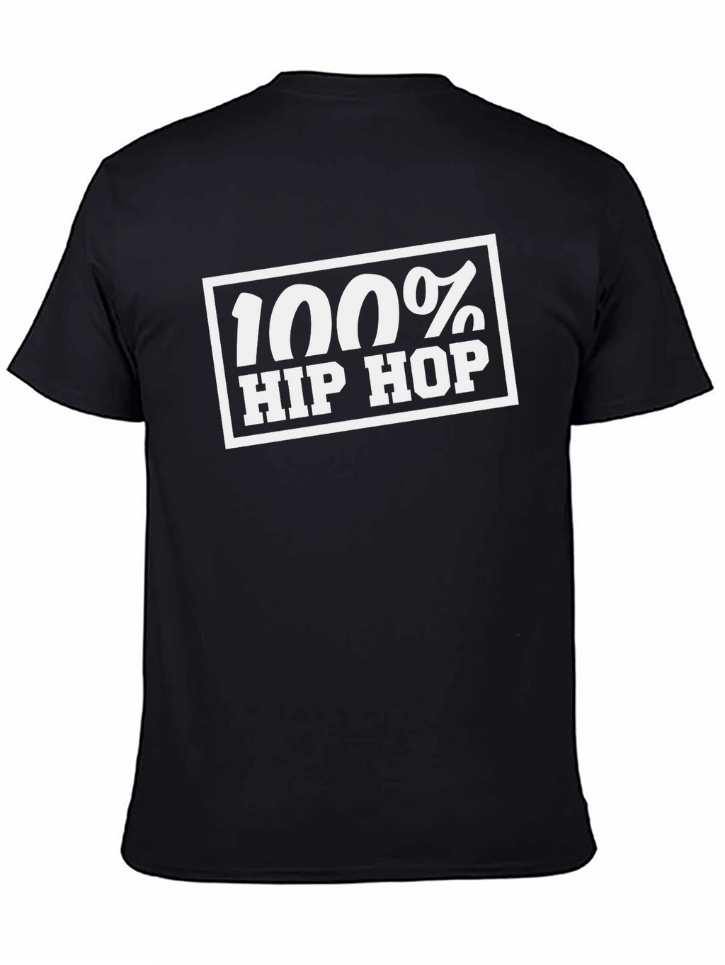 100% Hip Hop Graphic Tee - Classic Black T-Shirt