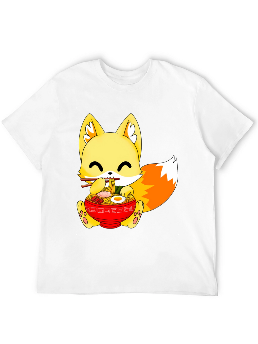 Cute Ramen Fox Graphic Tee