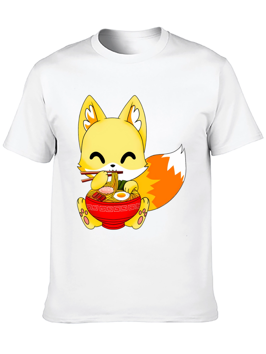 Cute Ramen Fox Graphic Tee