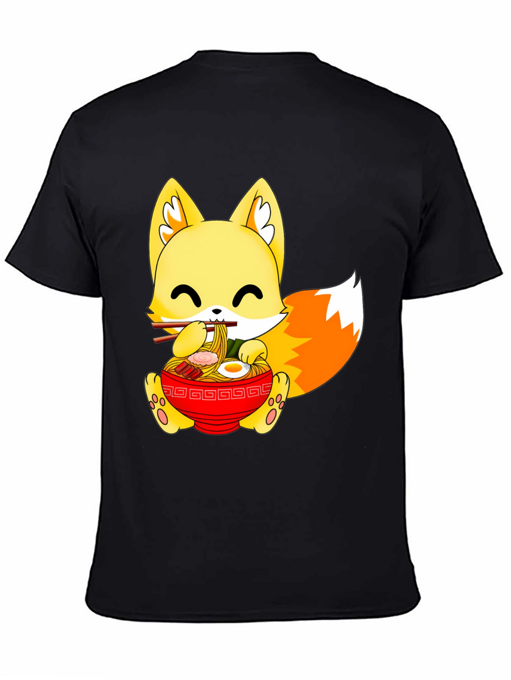Cute Ramen Fox Graphic Tee