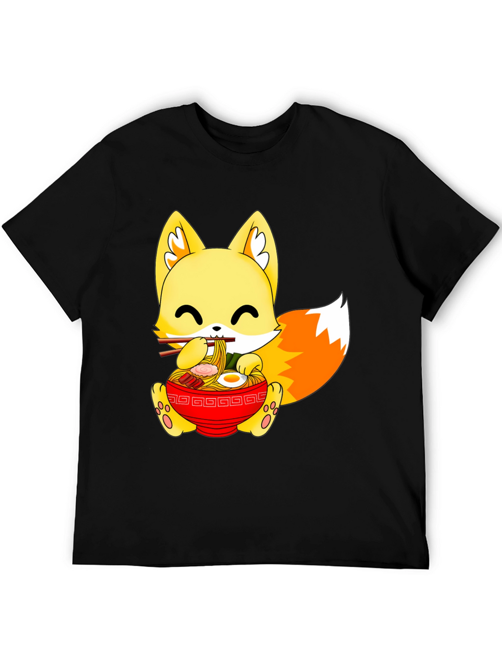 Cute Ramen Fox Graphic Tee