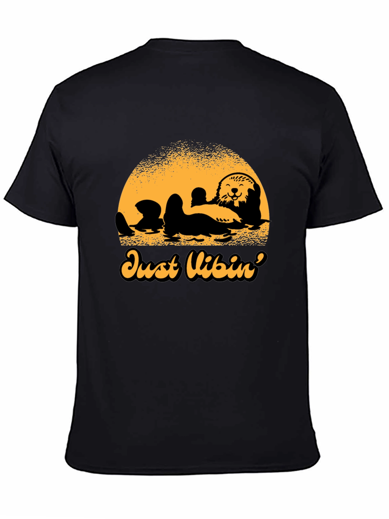 Just Vibin Otter Graphic Tee - Relaxed Comfort