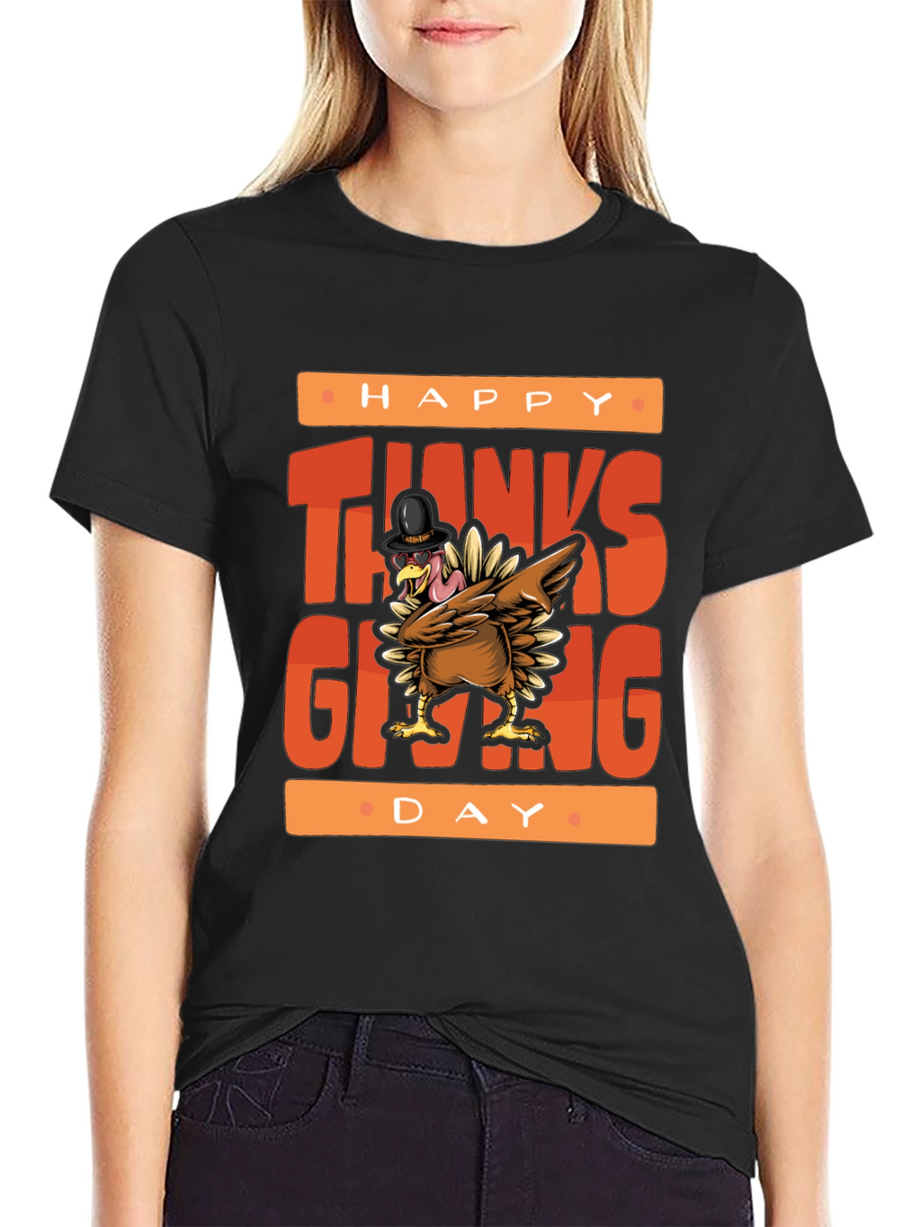 Happy Thanksgiving Turkey Graphic Tee