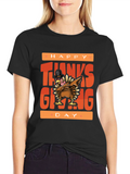 Happy Thanksgiving Turkey Graphic Tee