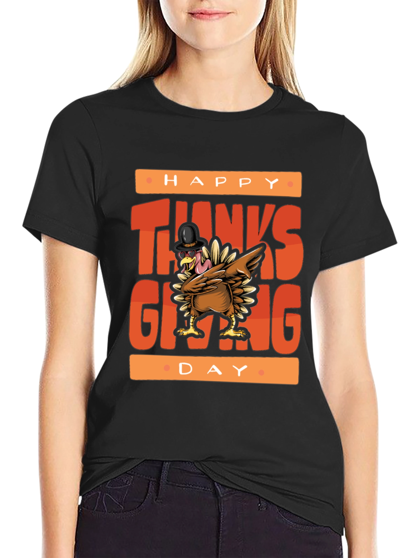 Happy Thanksgiving Turkey Graphic Tee