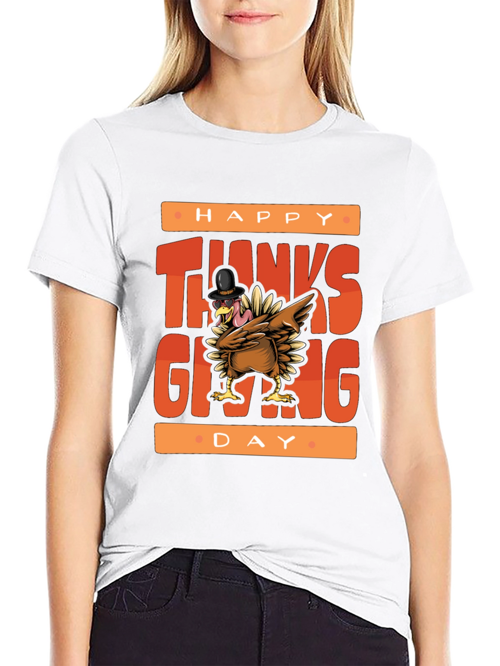 Happy Thanksgiving Turkey Graphic Tee