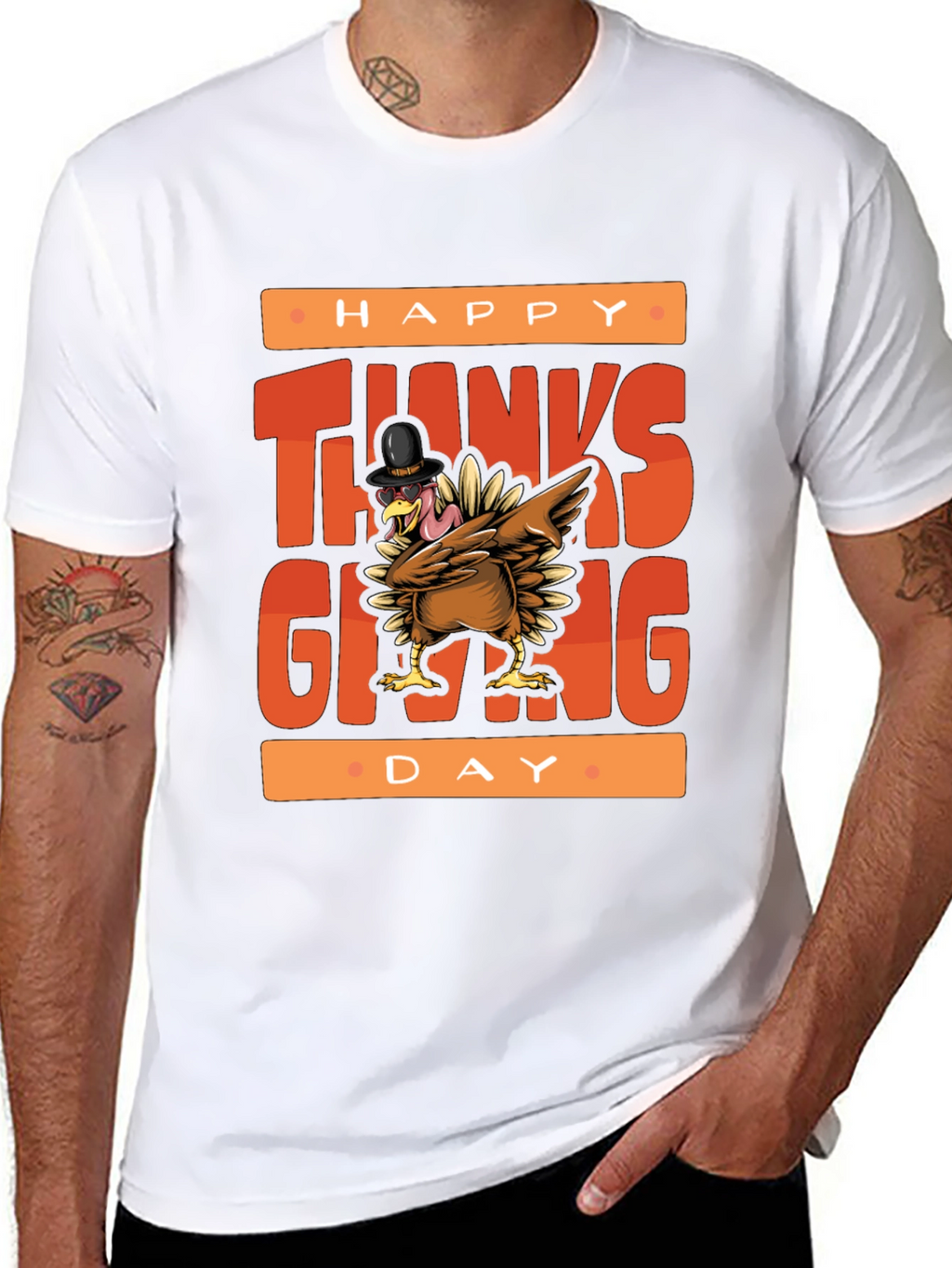 Happy Thanksgiving Turkey Graphic Tee