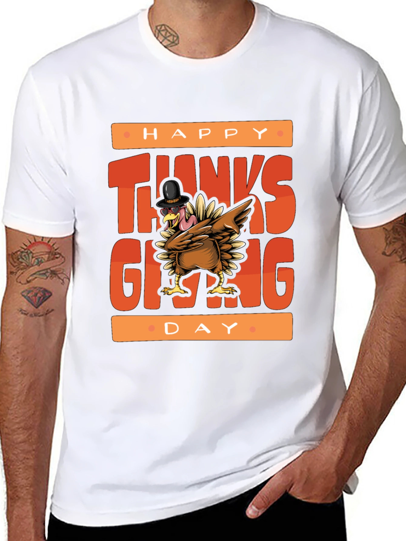 Happy Thanksgiving Turkey Graphic Tee
