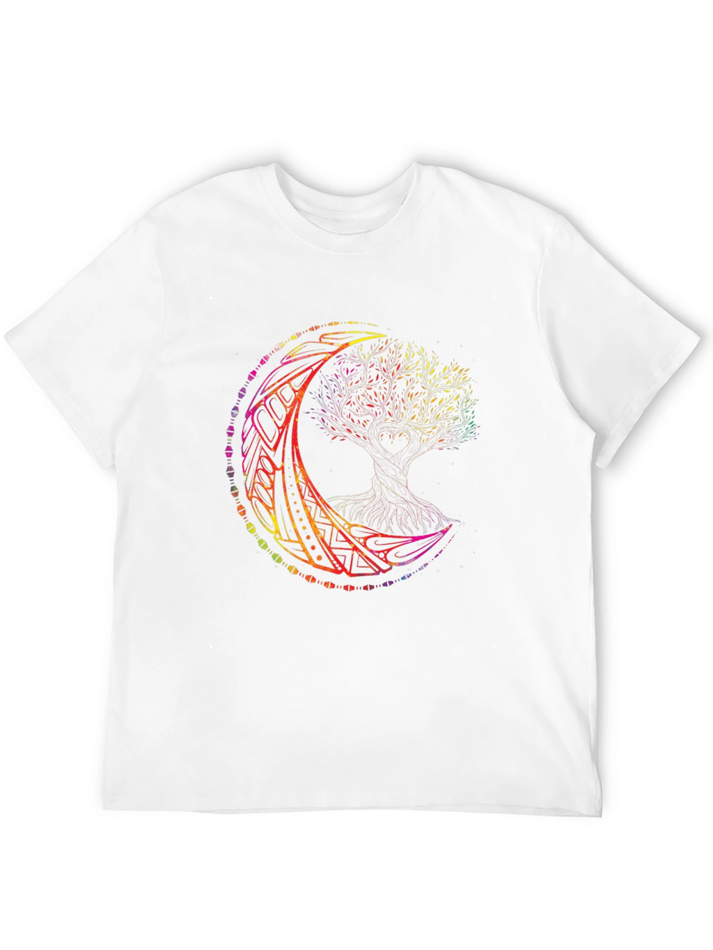 Rainbow Tree of Life Moon T-Shirt