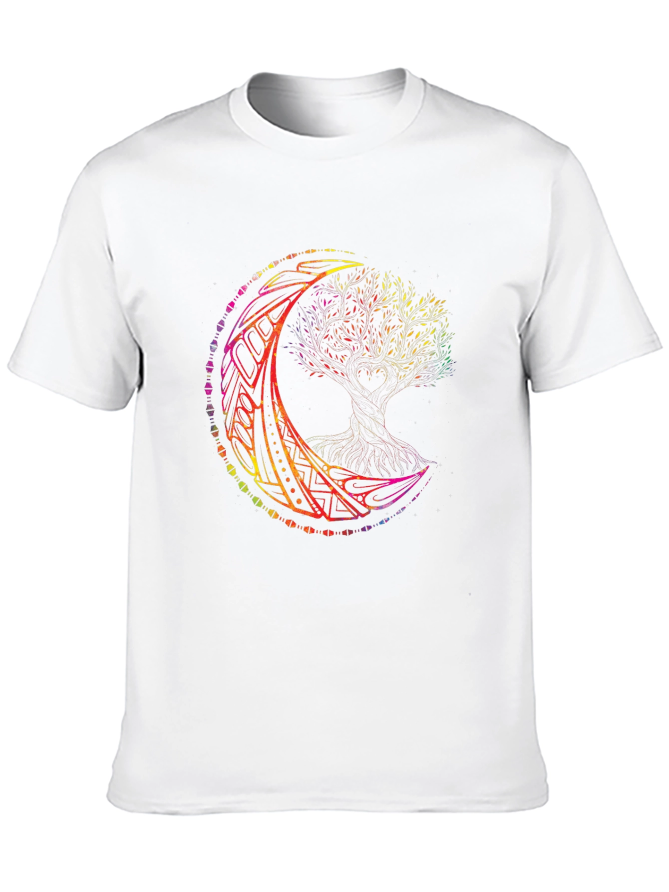 Rainbow Tree of Life Moon T-Shirt