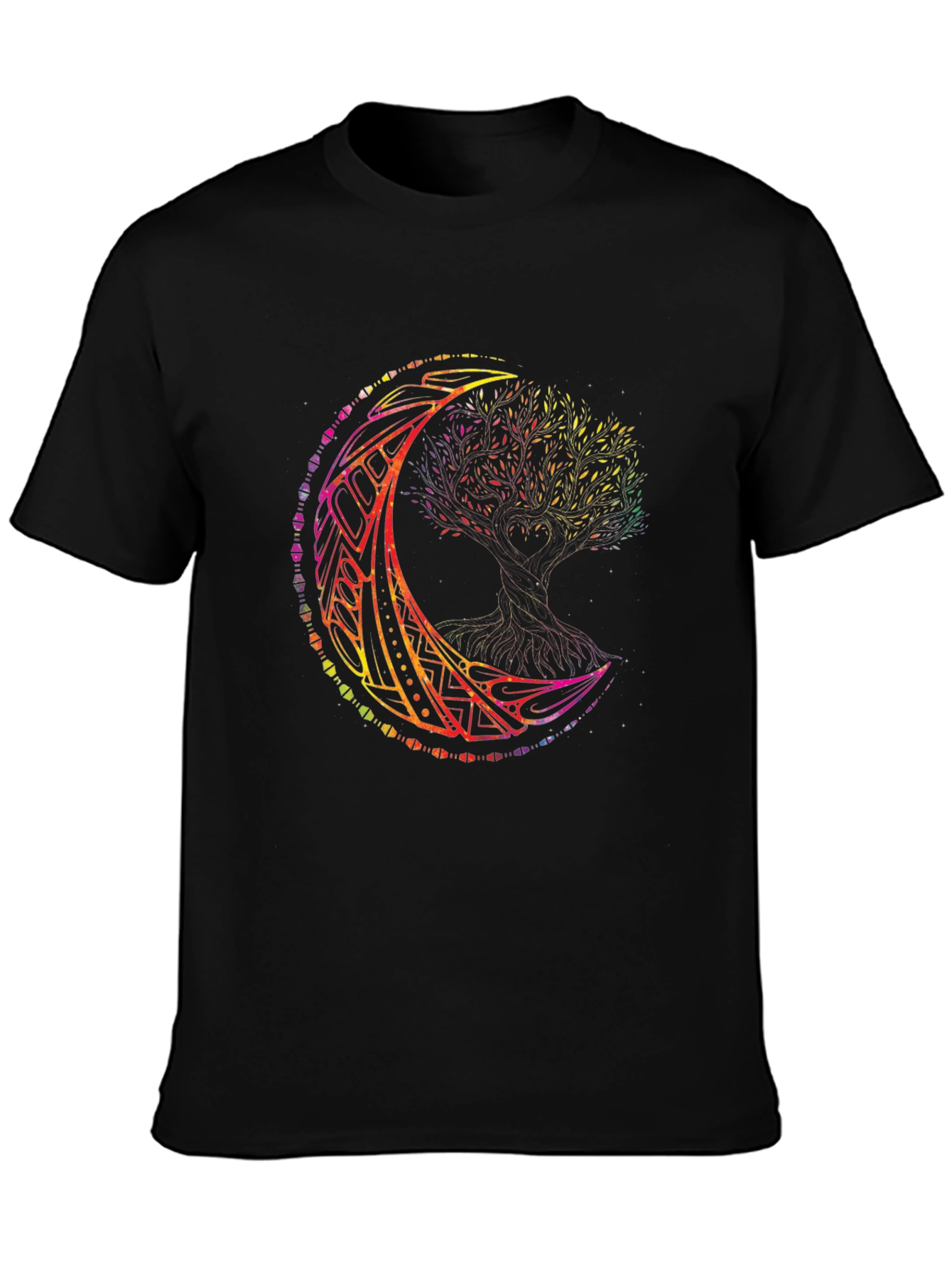 Rainbow Tree of Life Moon T-Shirt