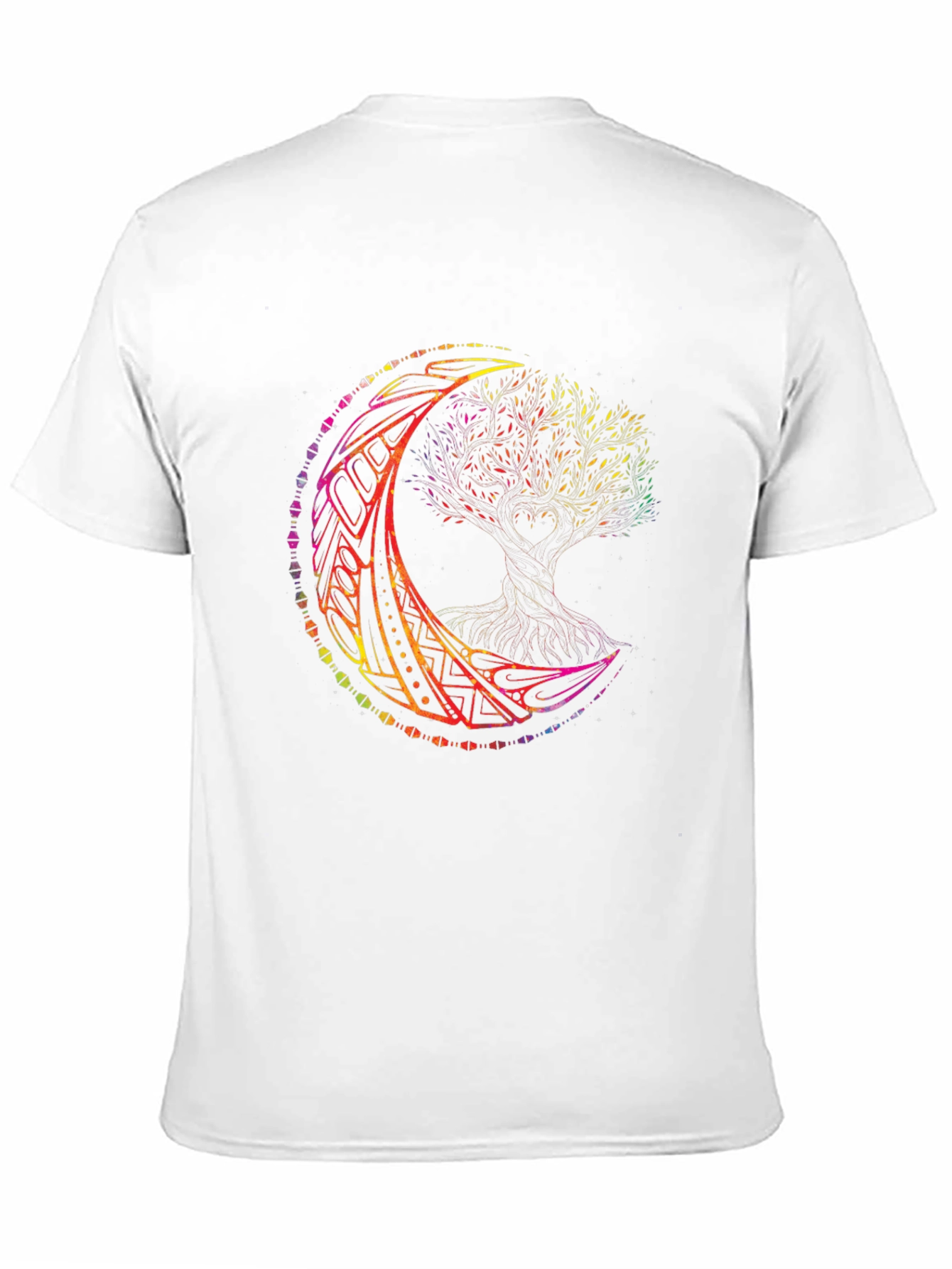 Rainbow Tree of Life Moon T-Shirt