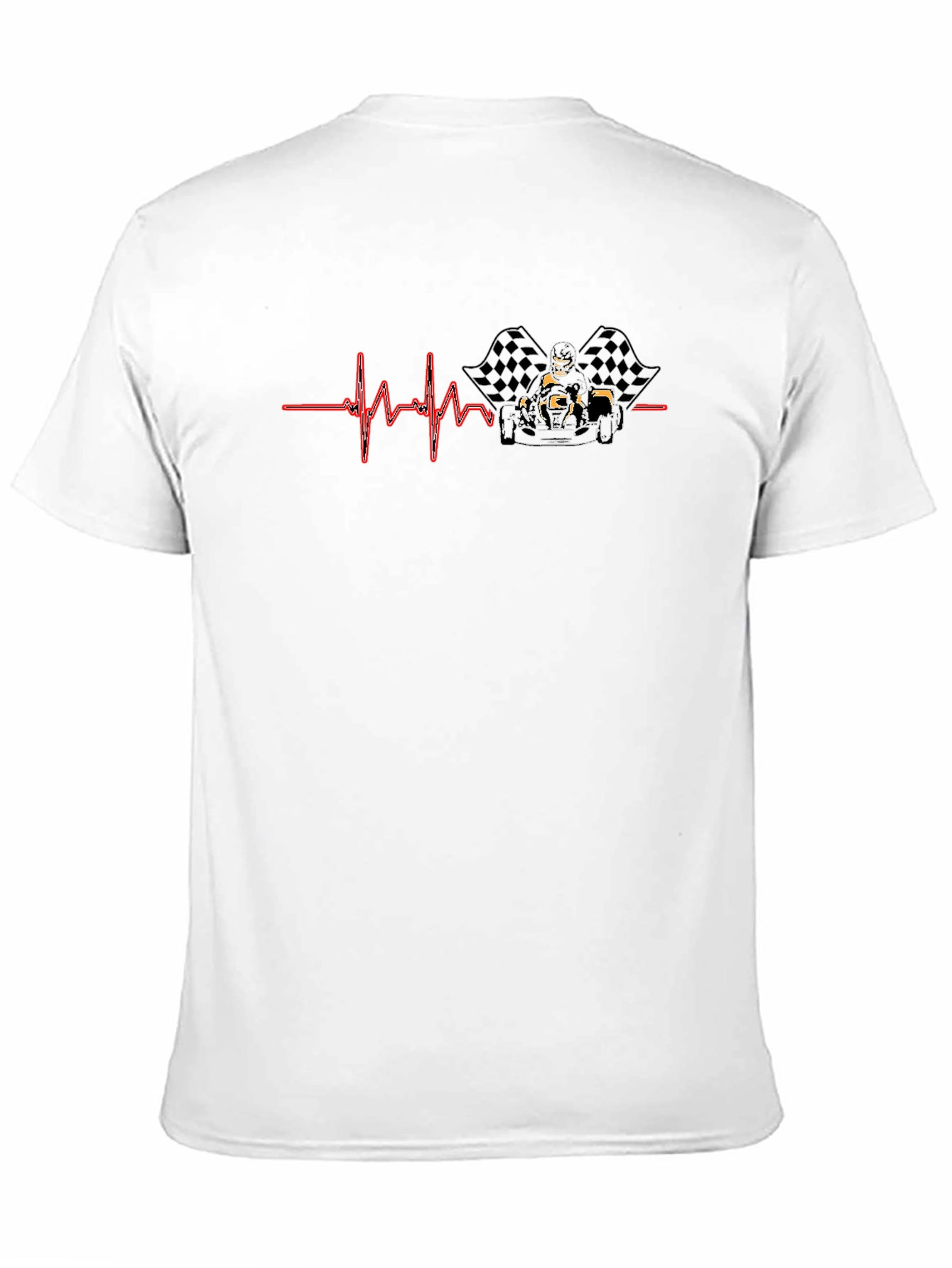 Racing Heartbeat Tee - Go Kart Racer T-Shirt