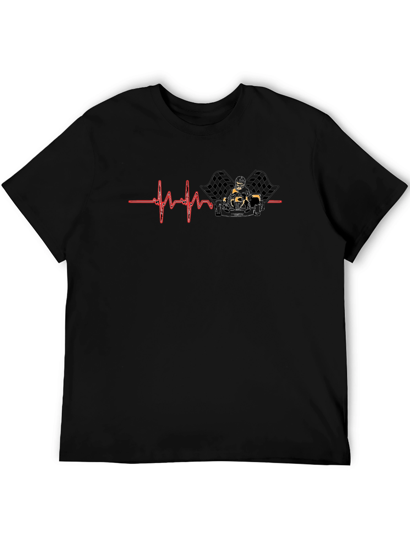 Racing Heartbeat Tee - Go Kart Racer T-Shirt