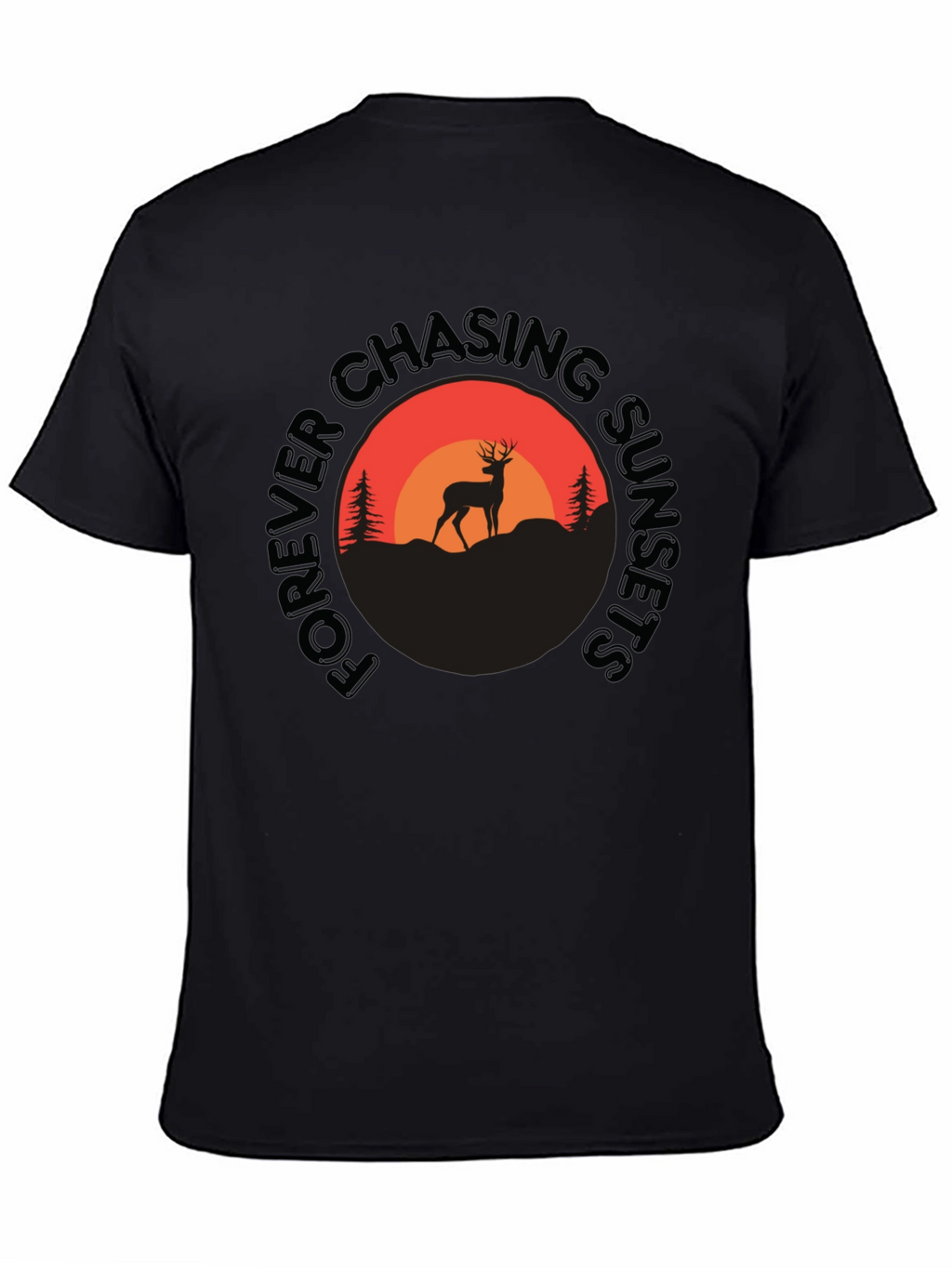 Forever Chasing Sunsets Deer Graphic Tee