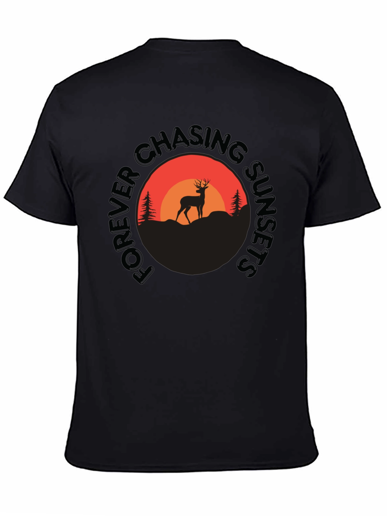 Forever Chasing Sunsets Deer Graphic Tee