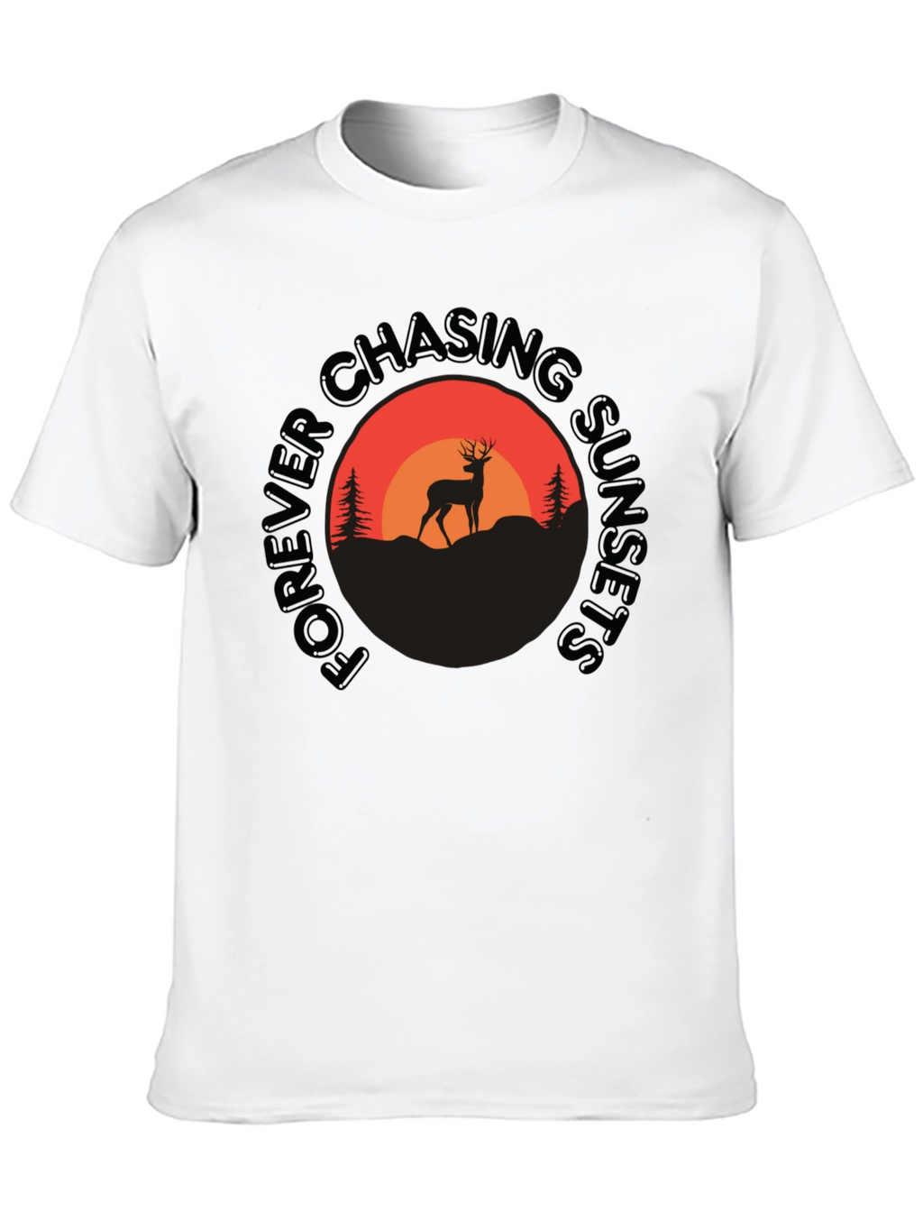 Forever Chasing Sunsets Deer Graphic Tee