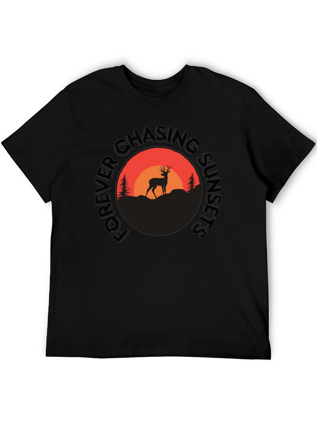 Forever Chasing Sunsets Deer Graphic Tee