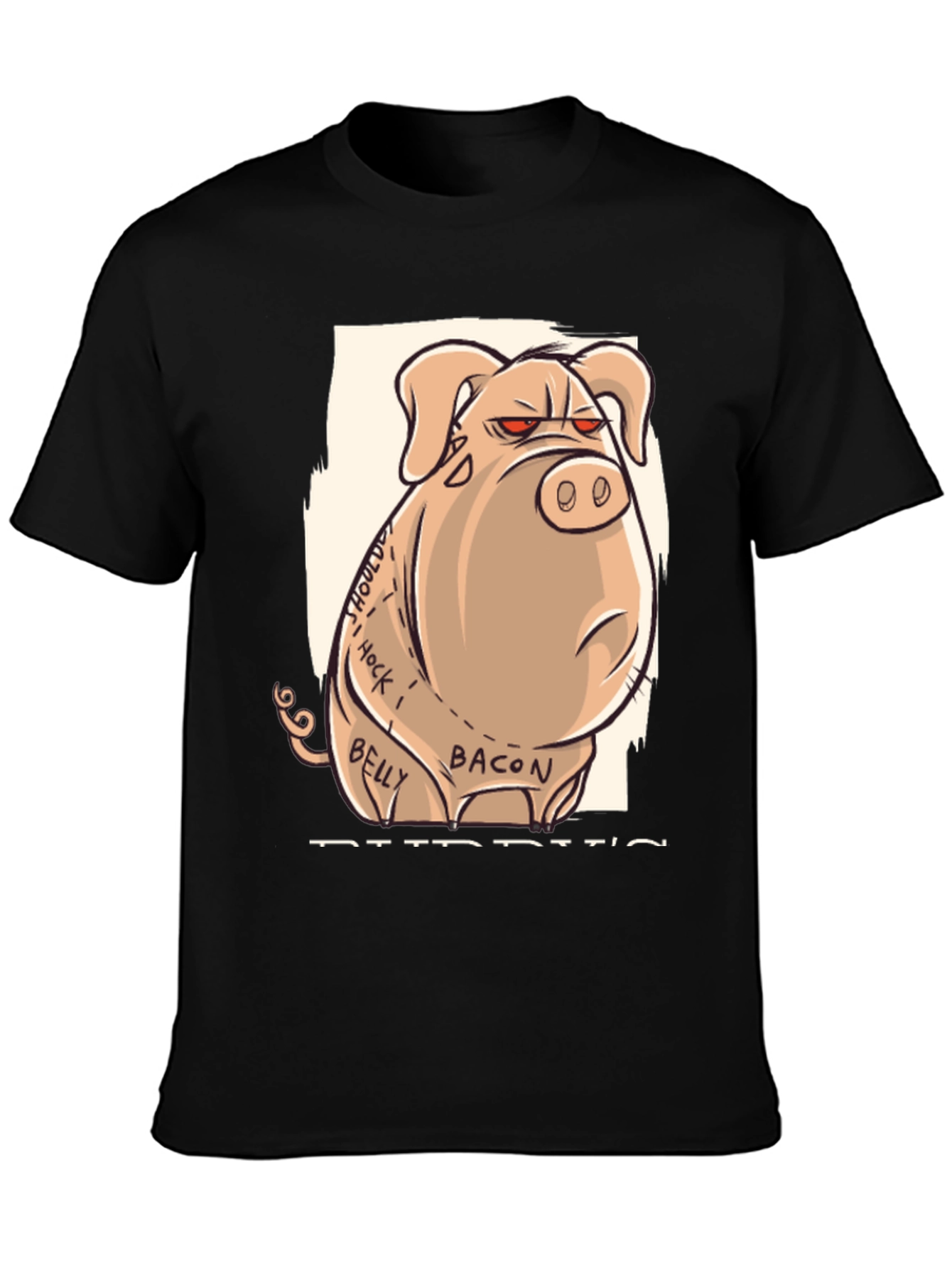 Funny Angry Pig Anatomy T-Shirt