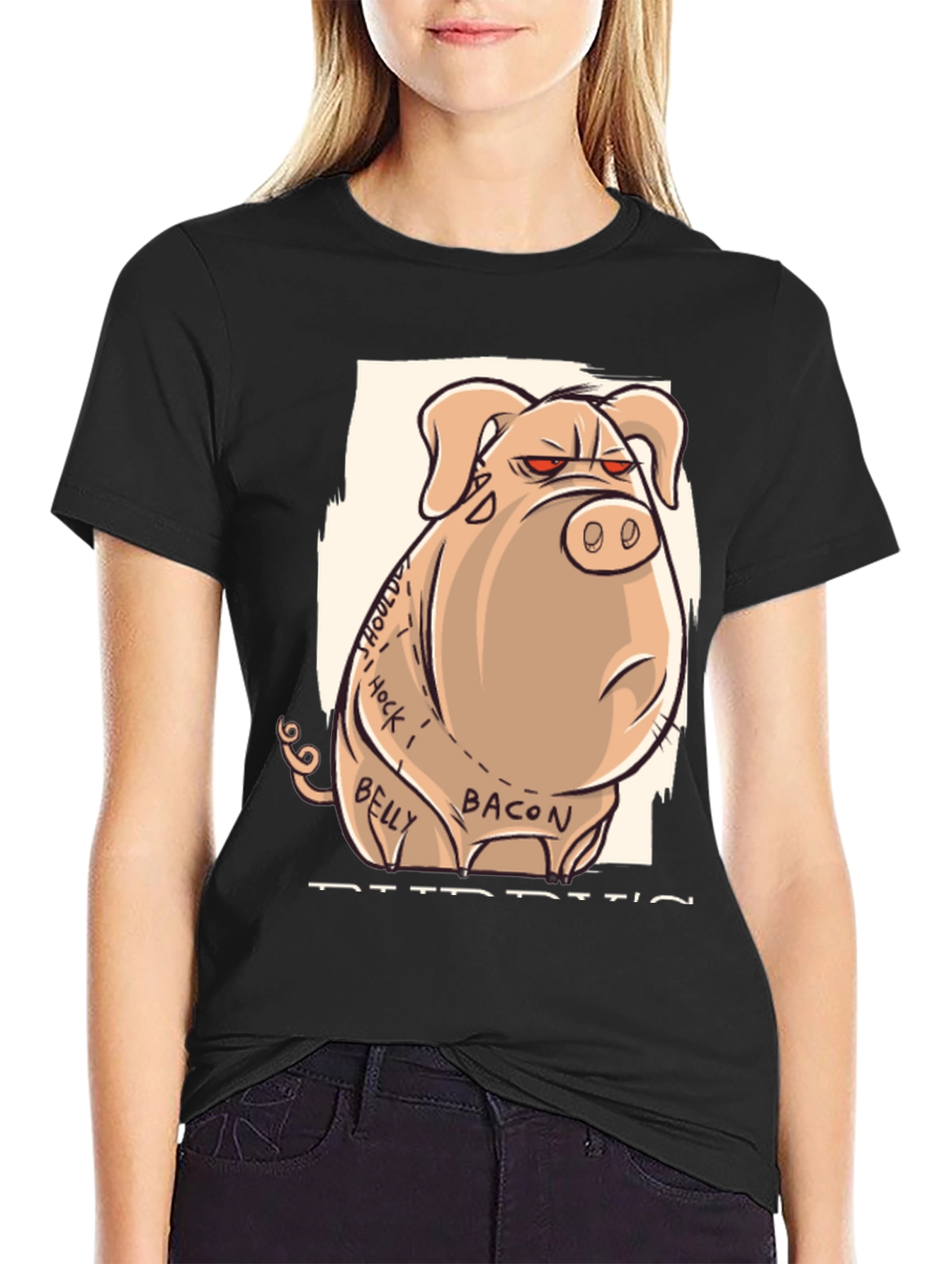 Funny Angry Pig Anatomy T-Shirt
