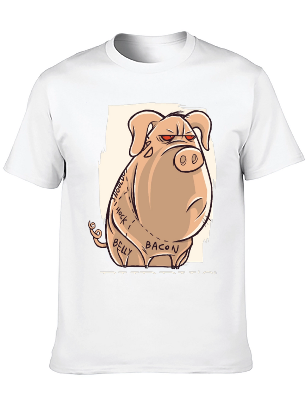 Funny Angry Pig Anatomy T-Shirt