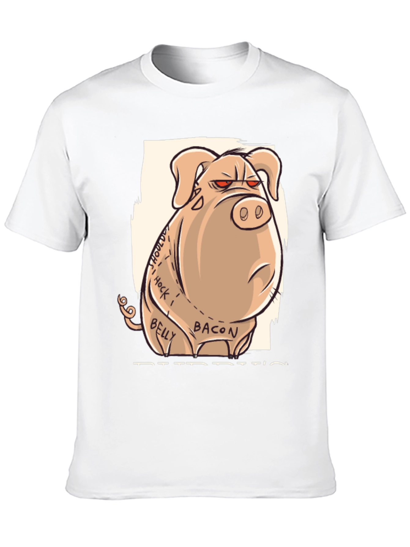 Funny Angry Pig Anatomy T-Shirt