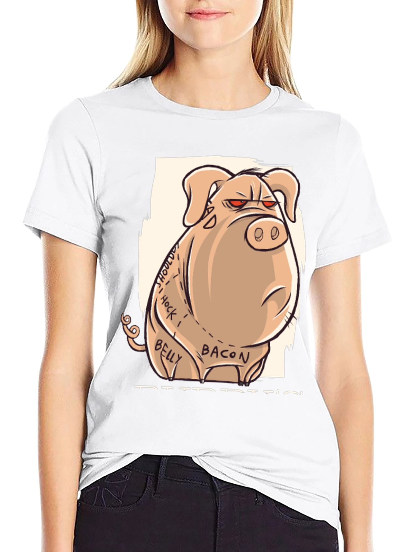 Funny Angry Pig Anatomy T-Shirt