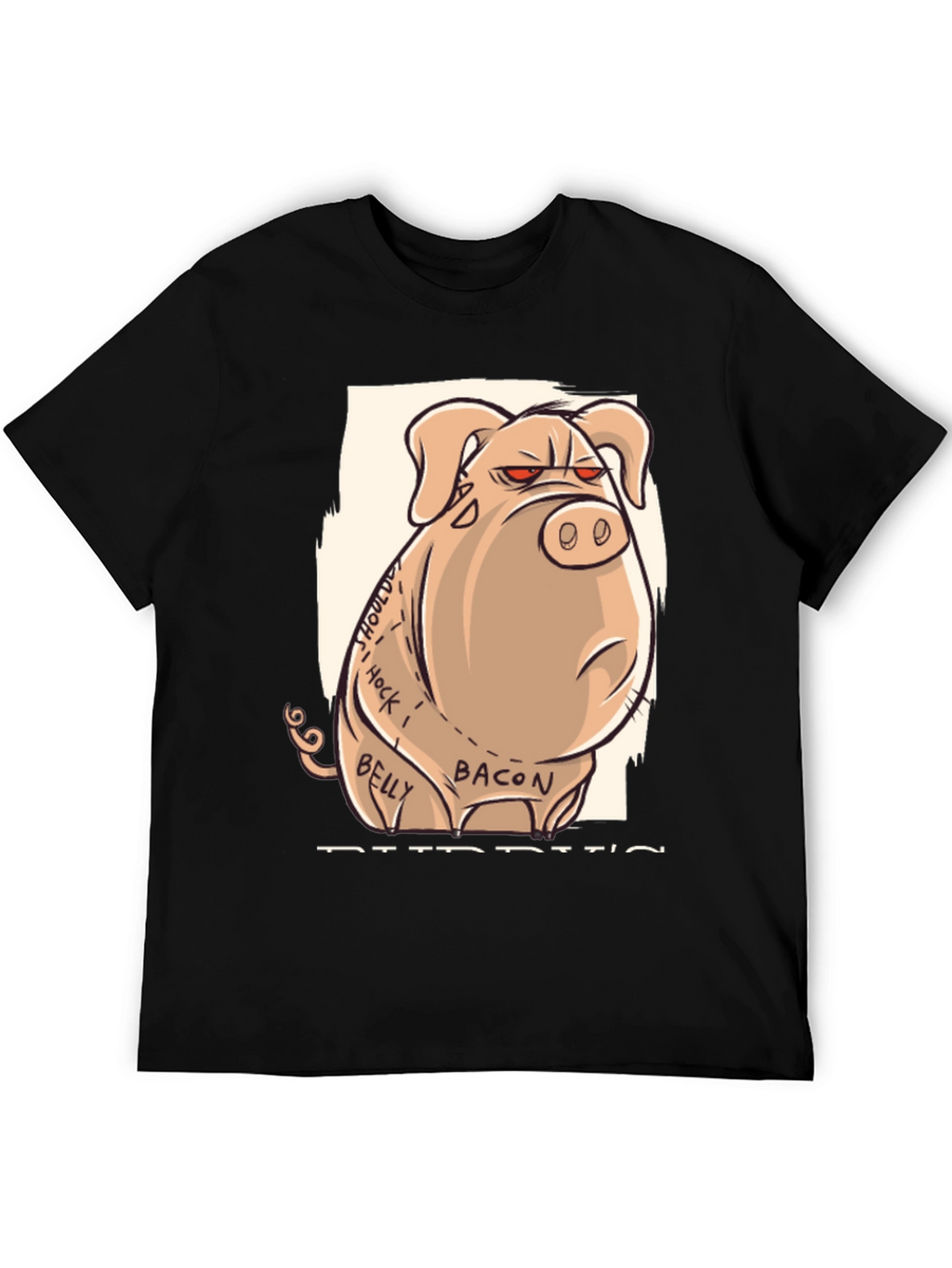 Funny Angry Pig Anatomy T-Shirt