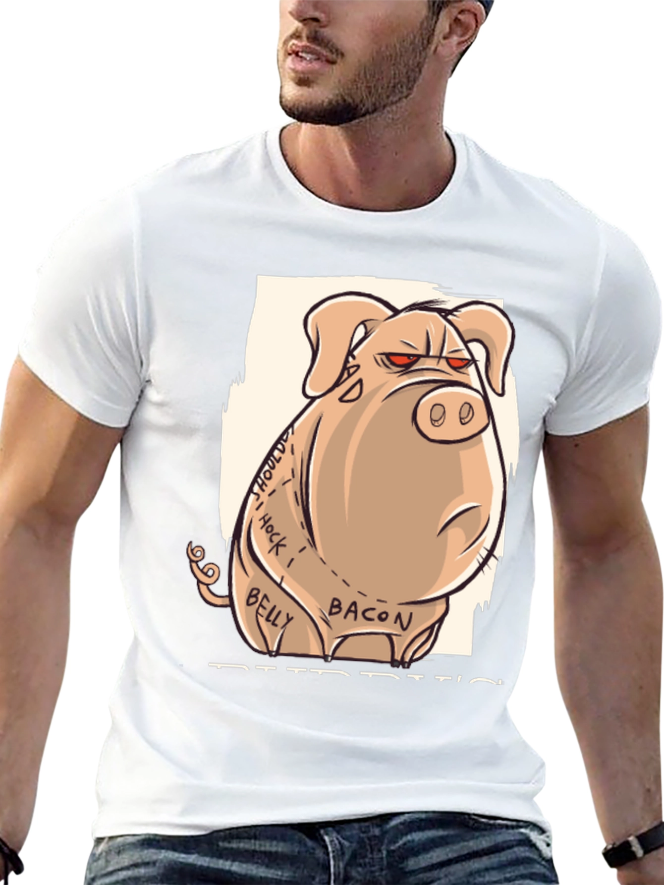 Funny Angry Pig Anatomy T-Shirt