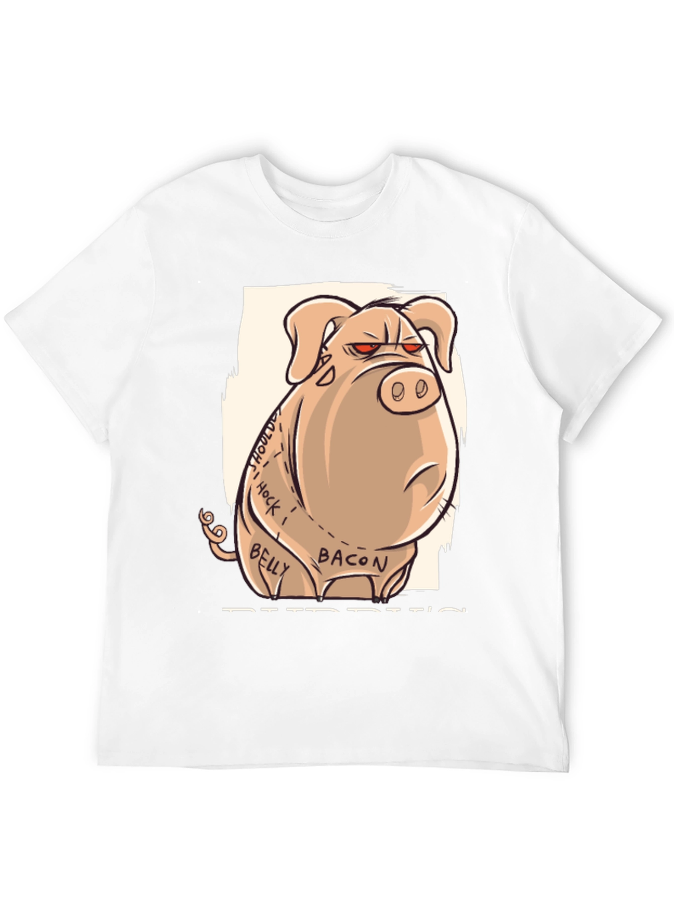 Funny Angry Pig Anatomy T-Shirt